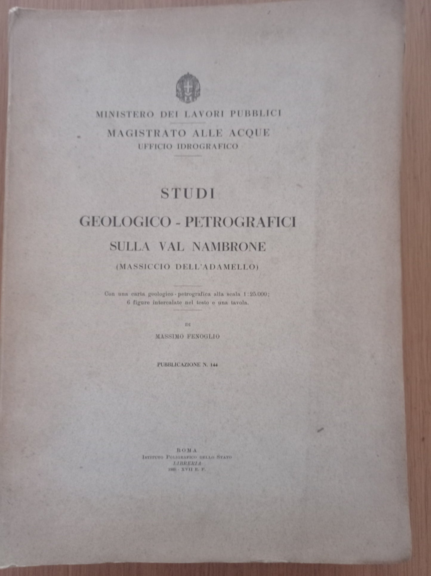 Studi geologico - petrografici sulla Val Nambrone - copertina