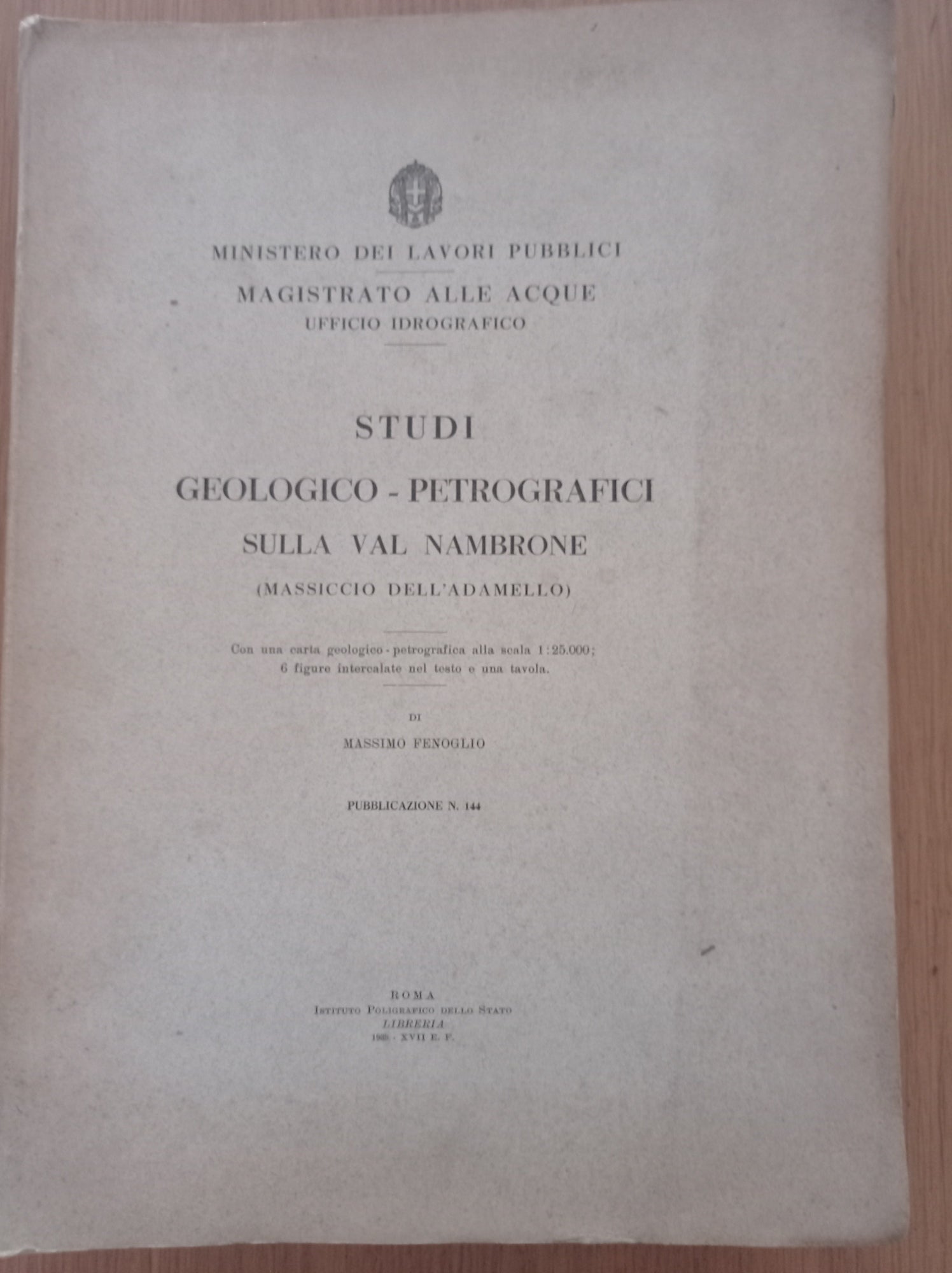 Studi geologico - petrografici sulla Val Nambrone - copertina