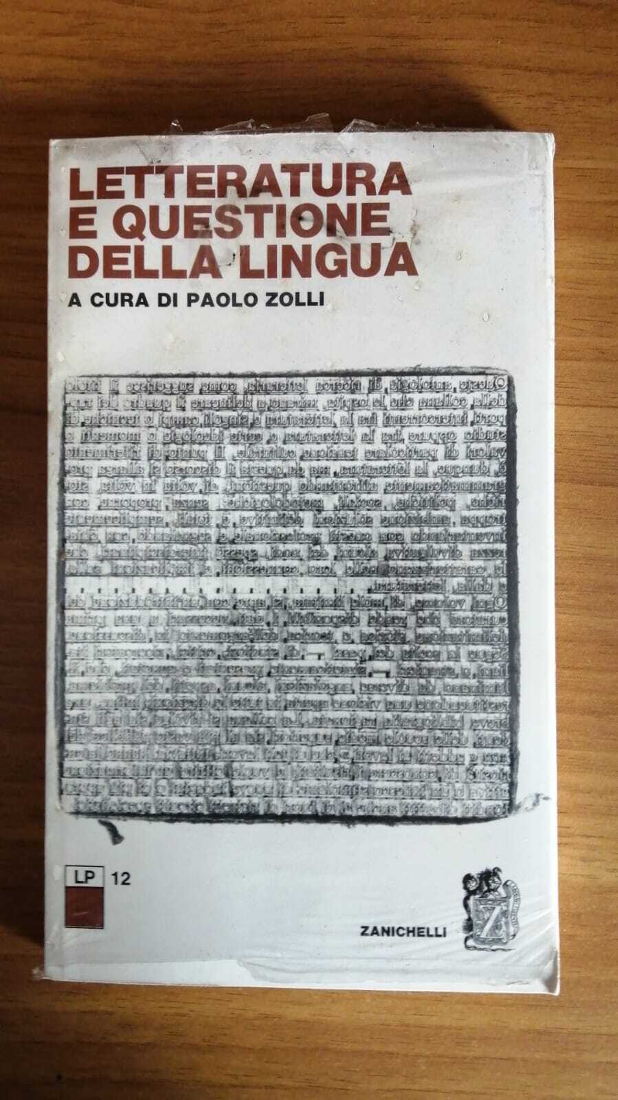 Letteratura e questione della lingua - copertina