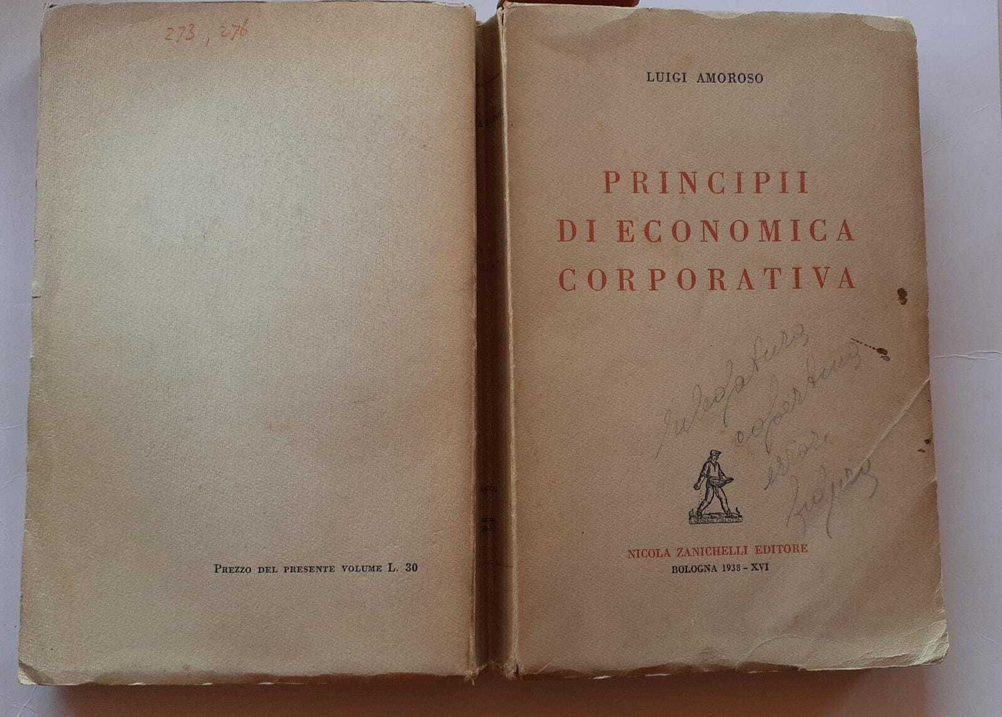 Principii di economica corporativa - copertina