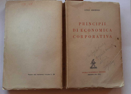 Principii di economica corporativa - copertina