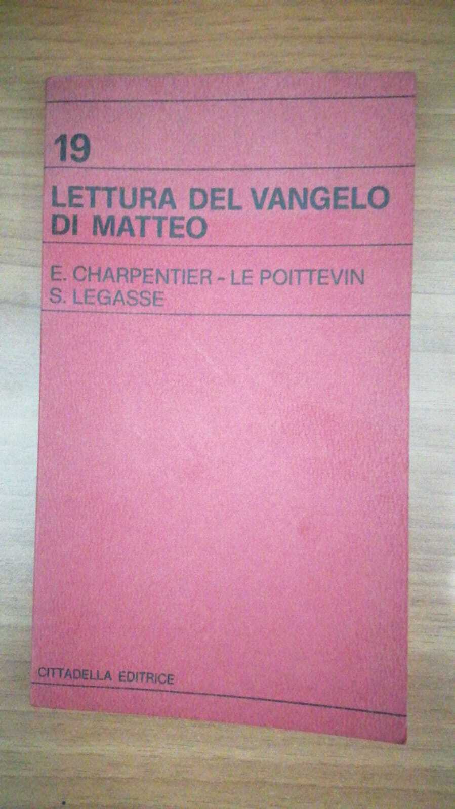 Lettura del vangelo di Matteo - copertina