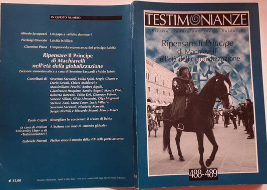 Ripensare Il Principe di Machiavelli nell'età della globalizzazione. N.488-489 - copertina