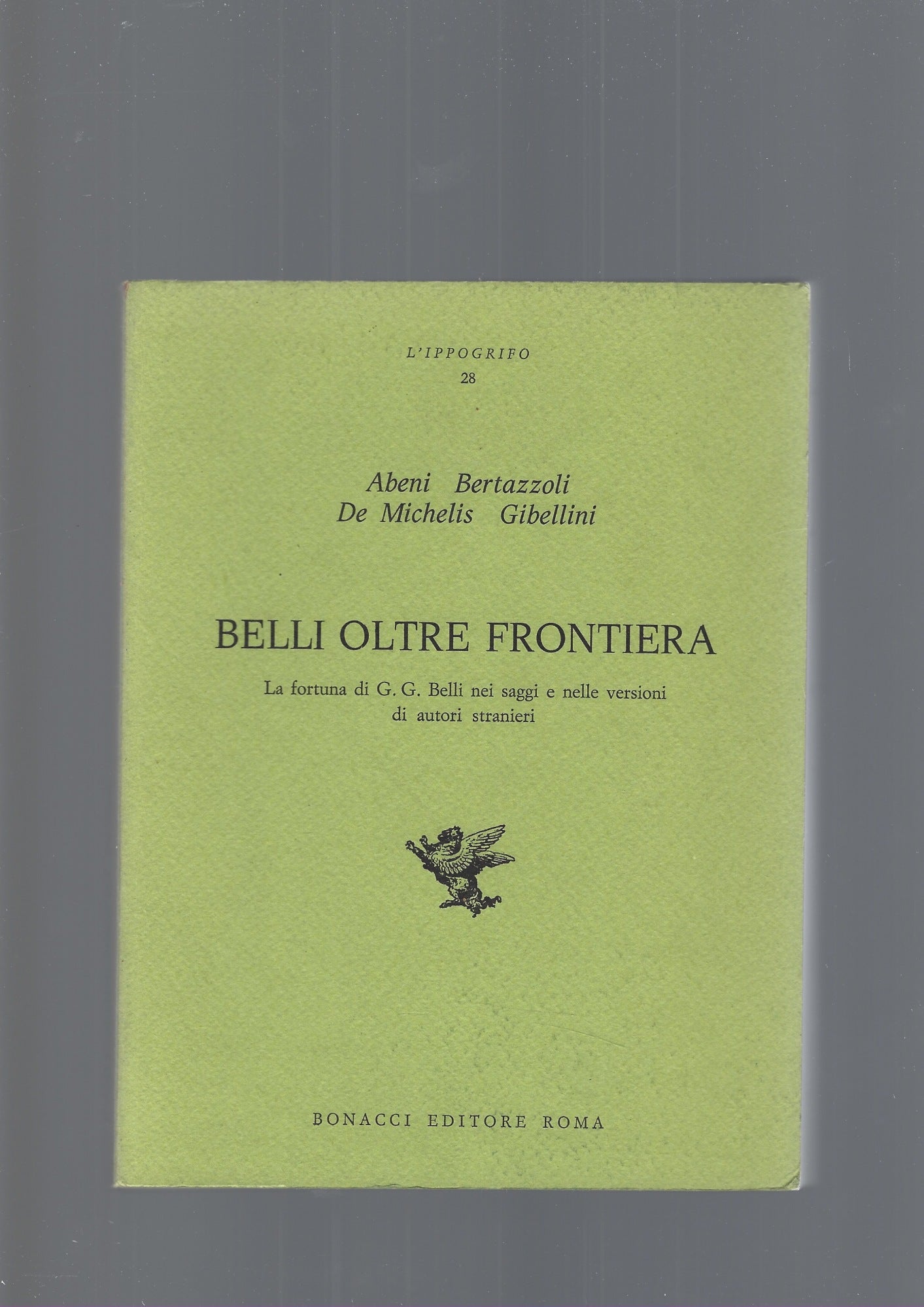 BELLI OLTRE FRONTIERA - copertina