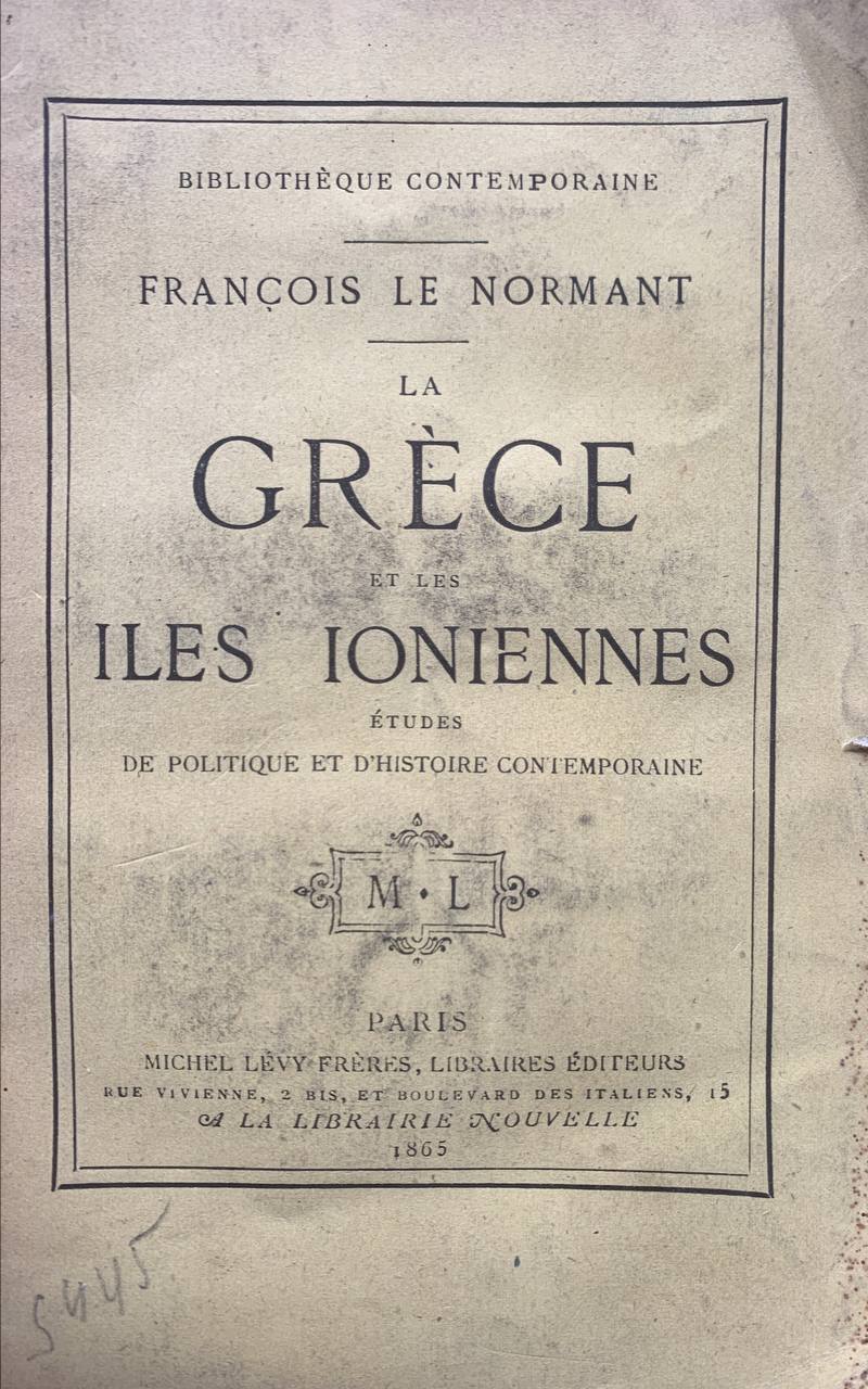 La Grece et les Iles Ioniennes - copertina