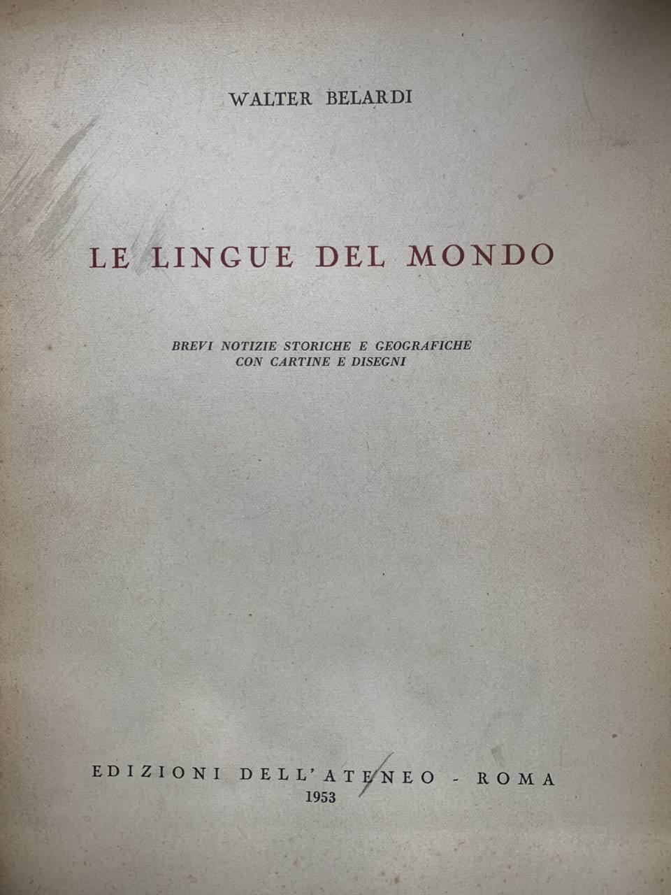 Le lingue del mondo - copertina