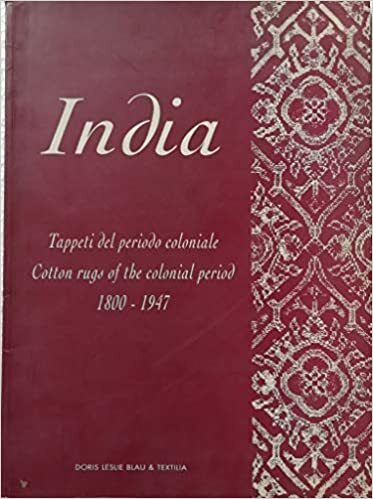 India. Tappeti del periodo coloniale. Cotton rugs of the colomial period 1800-1947. Catalogo della mostra fatta a Roma. - copertina