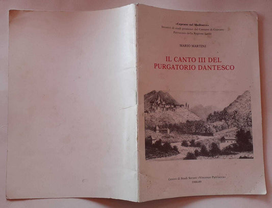 Il canto III del Purgatorio Dantesco - copertina