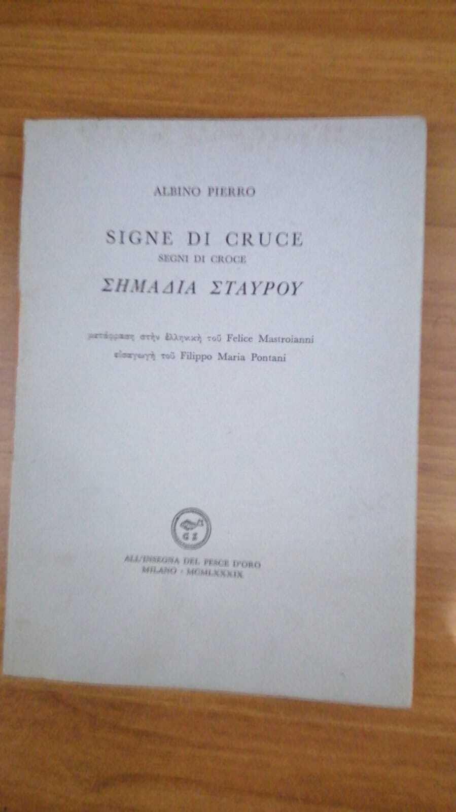 Signe di cruce. (Segni di croce) - copertina