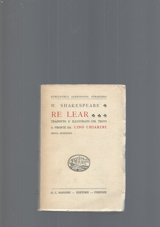 RE LEAR - copertina