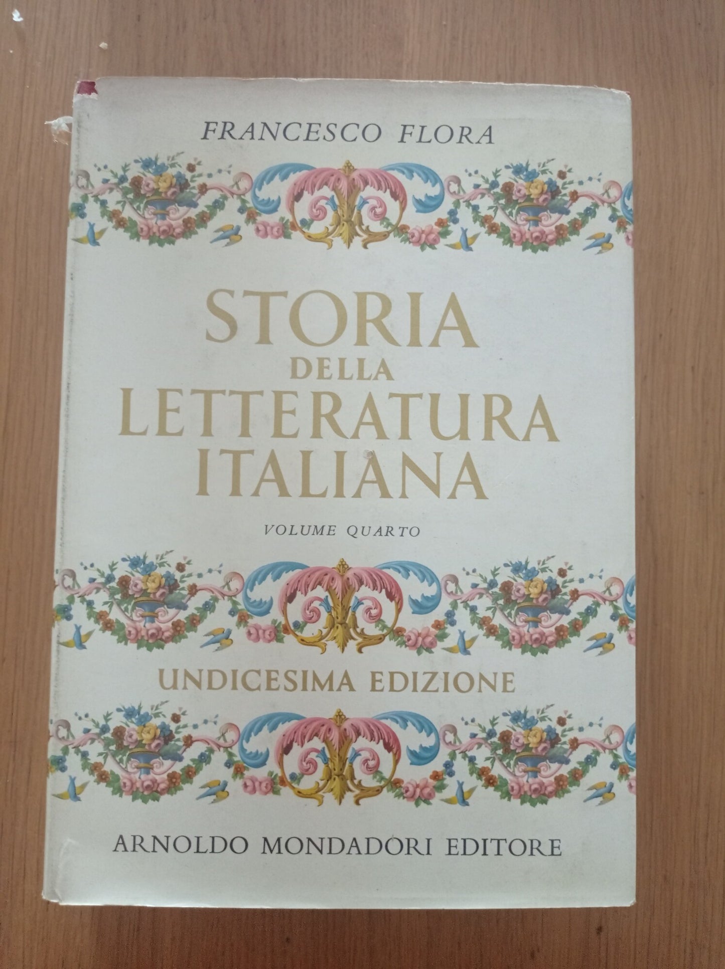Storia della letteratura italiana Vol. IV - copertina