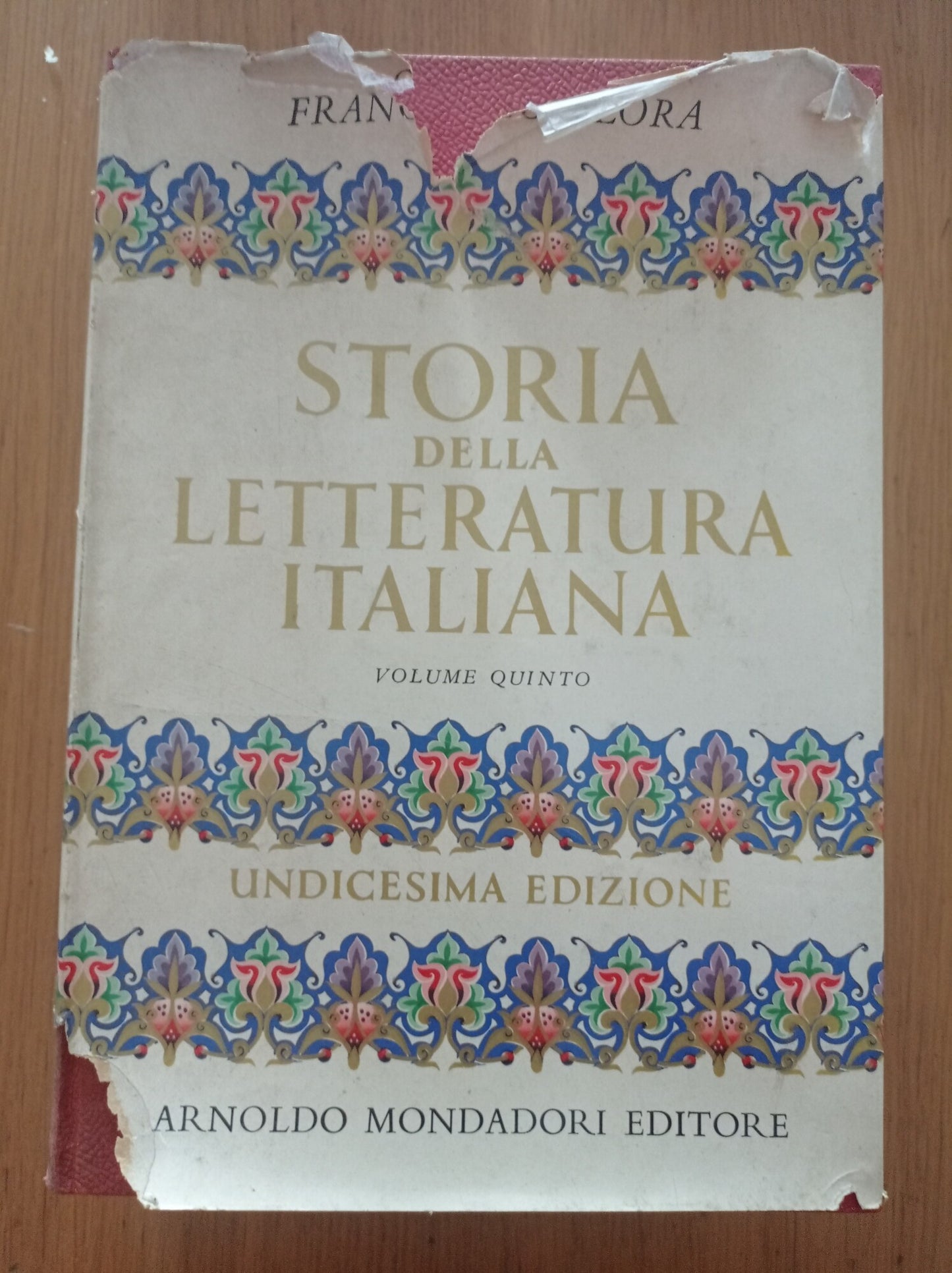 Storia della letteratura italiana Vol. V - copertina