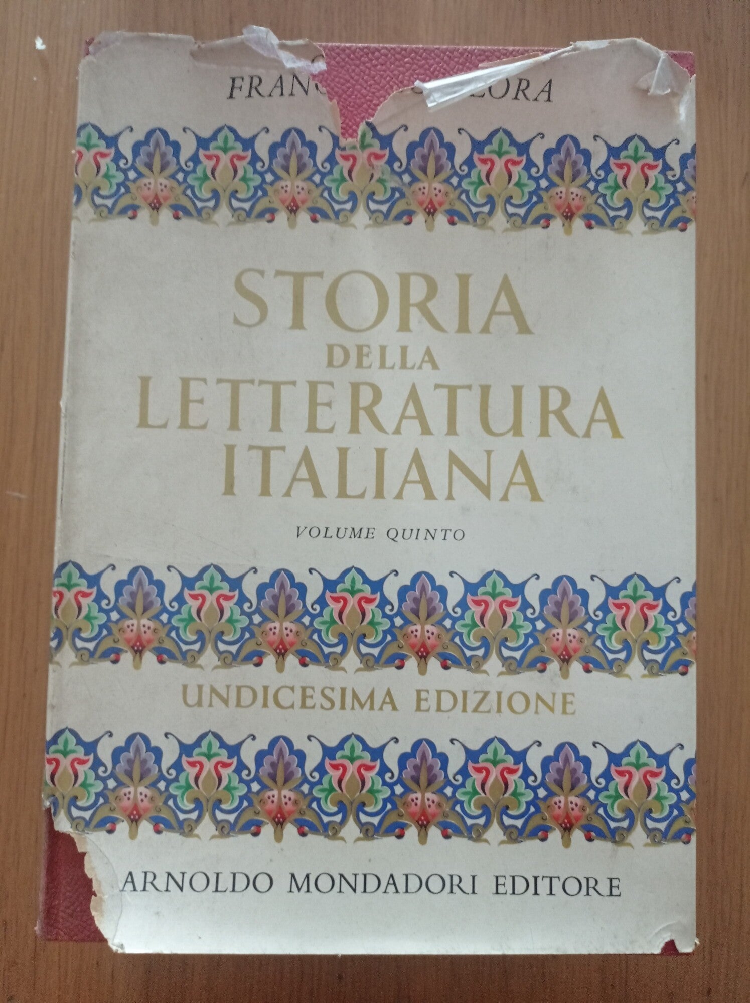 Storia della letteratura italiana Vol. V - copertina