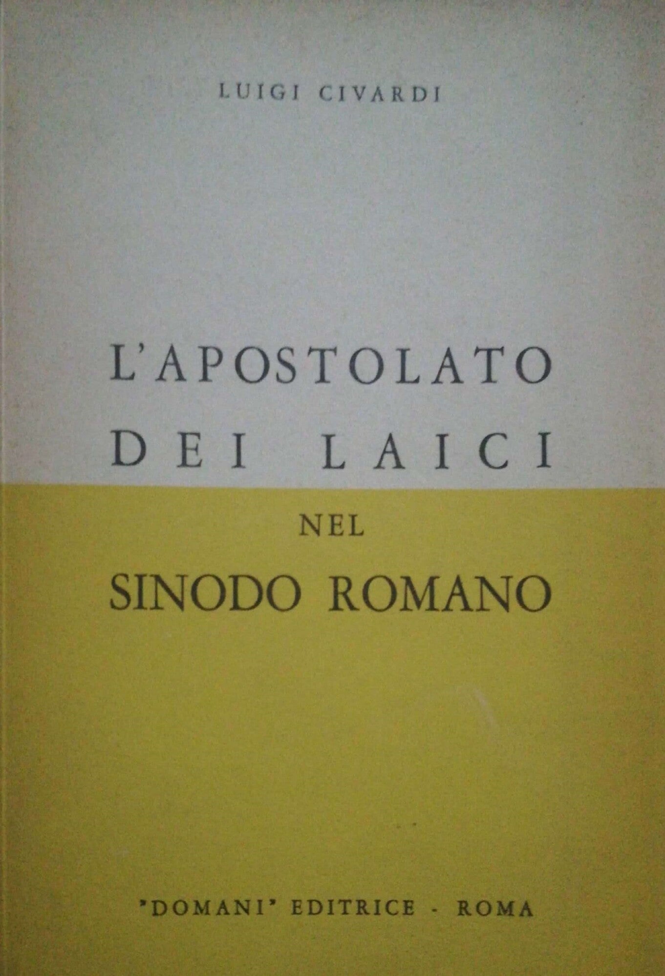 L'apostolato dei laici nel Sinodo Romano - copertina