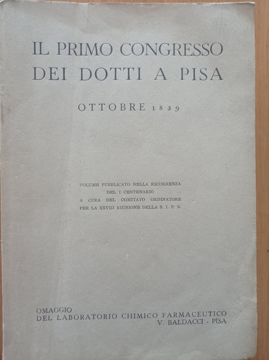 Il primo Congresso dei dotti a Pisa - copertina