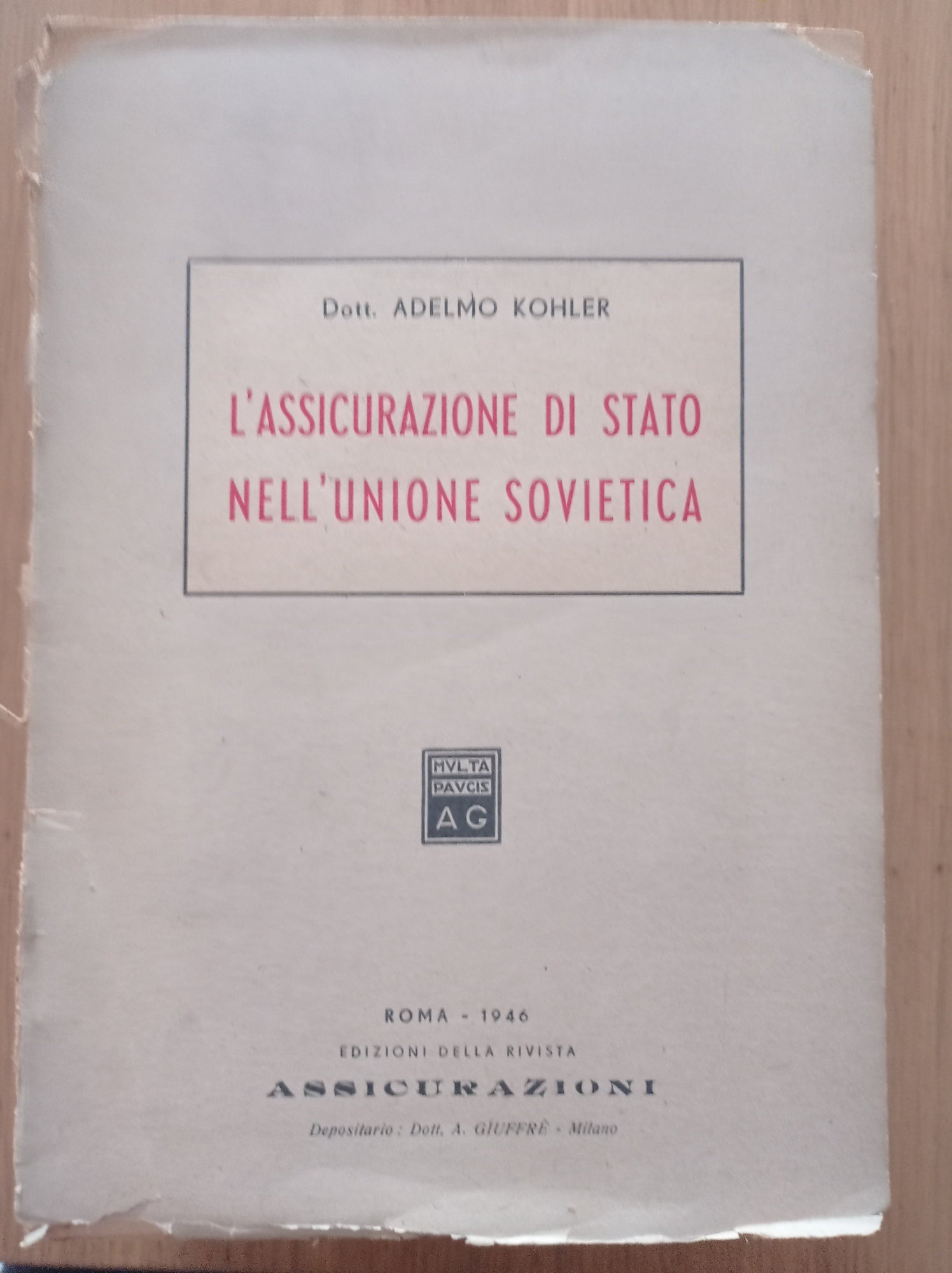 L' assicurazione di Stato nell'Unione Sovietica - copertina