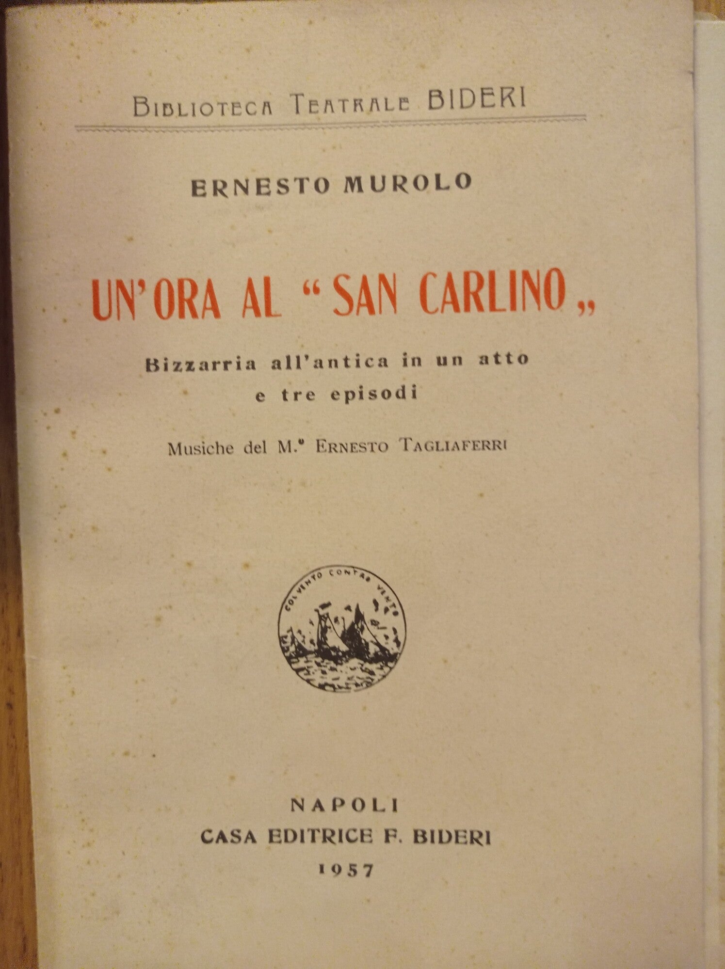 Un'ora al "San Carlino" - copertina