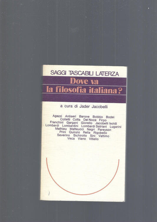 DOVE VA LA FILOSOFIA ITALIANA? - copertina