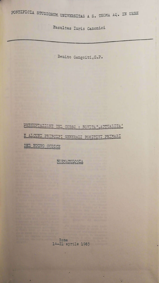 Novità, attualità  e alcuni principi generali positivi primari del nuovo codice - copertina
