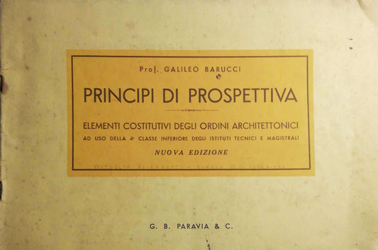 Principi di prospettiva - copertina