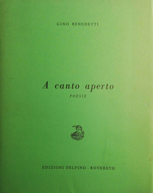 A canto aperto. AUTOGRAFATO. - copertina
