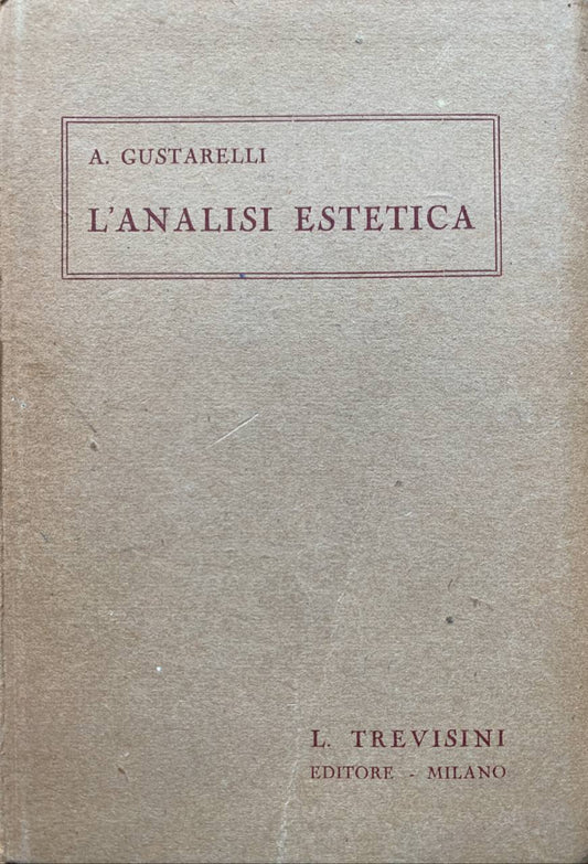 L'analisi estetica - copertina