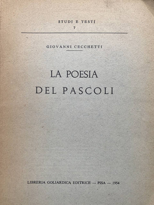 La poesia del Pascoli - copertina