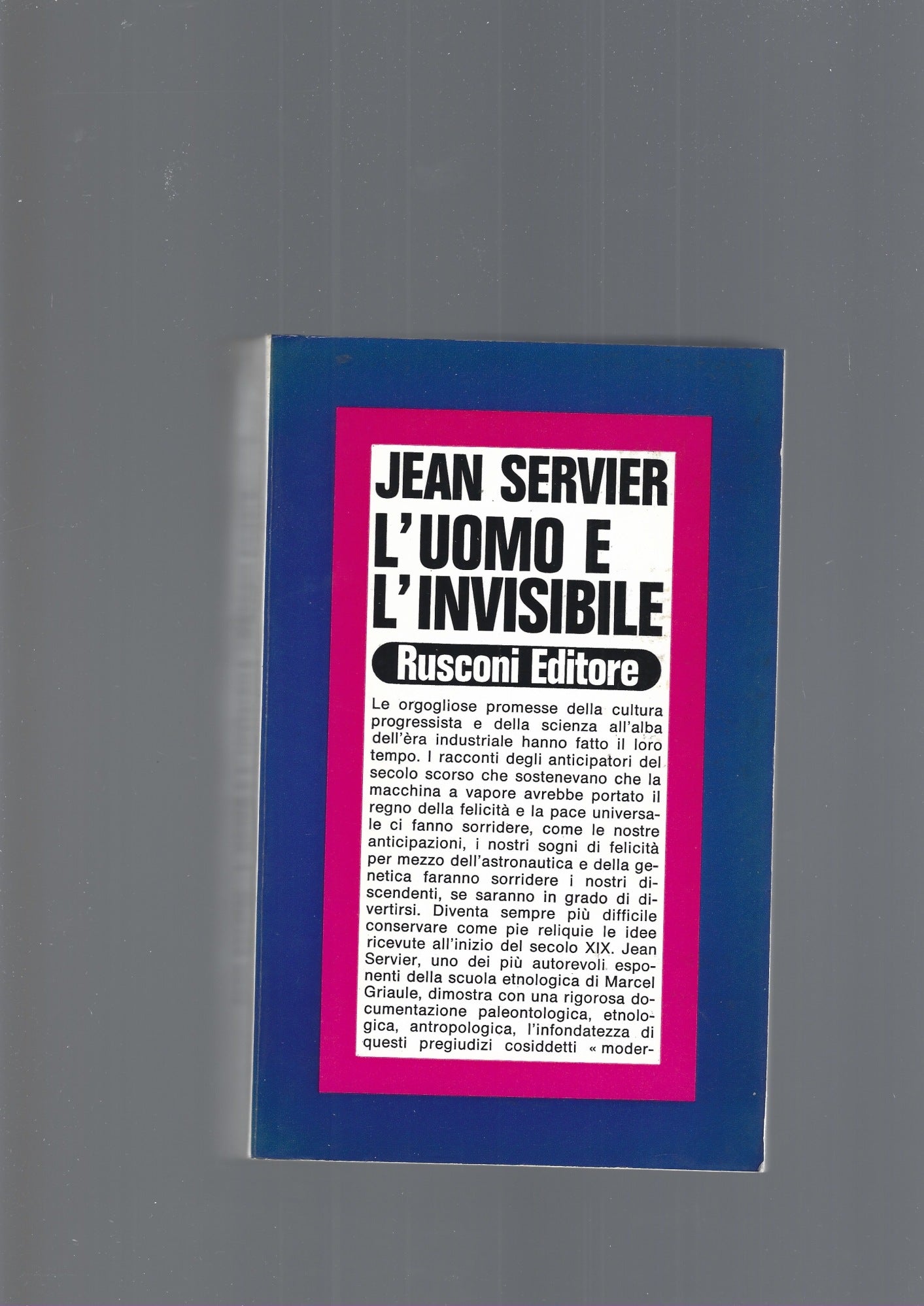 L' UOMO E L'INVISIBILE - copertina