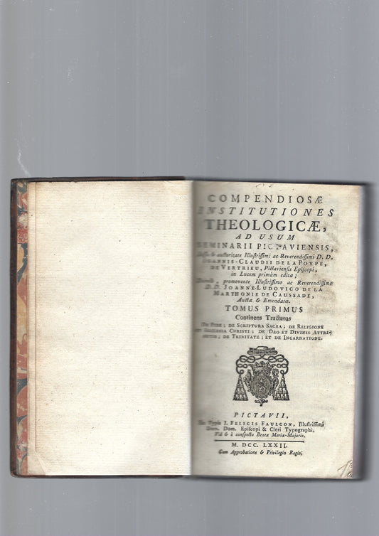 COMPENDIOSAE INSTITUTIONES THEOLOGICAE, TOMO 1 - copertina
