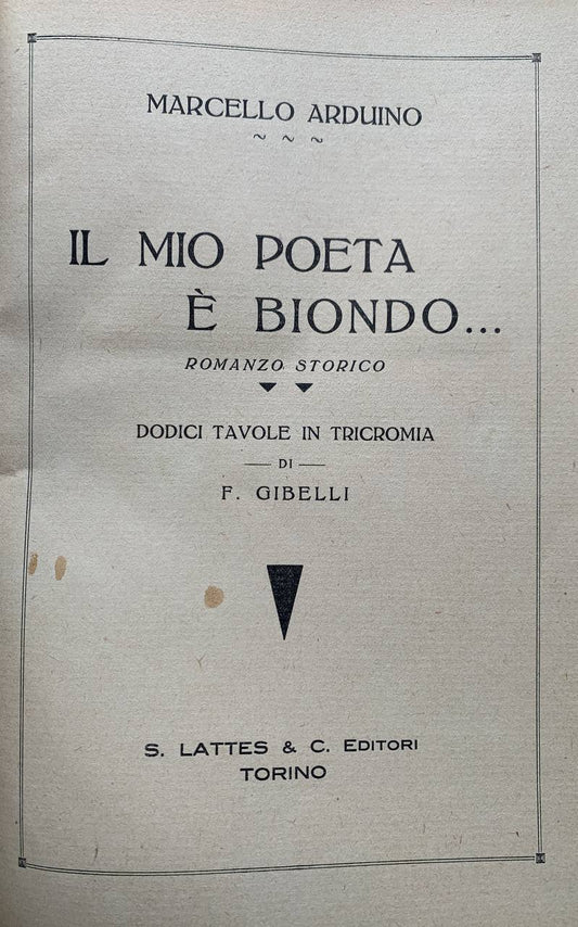 Il mio poeta è biondo.. - copertina