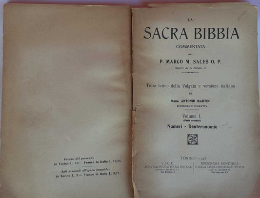 La Sacra Bibbia. Volume I - copertina