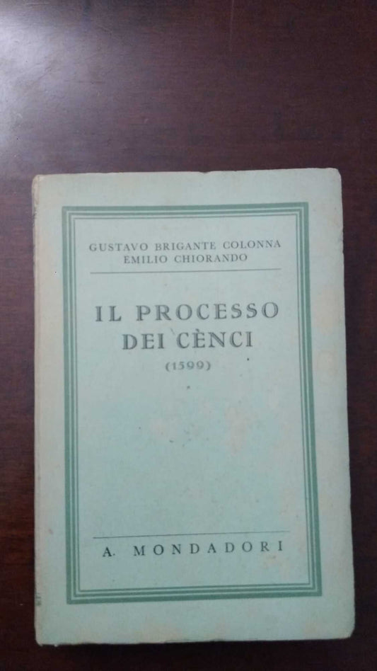 Il processo dei Cènci - copertina