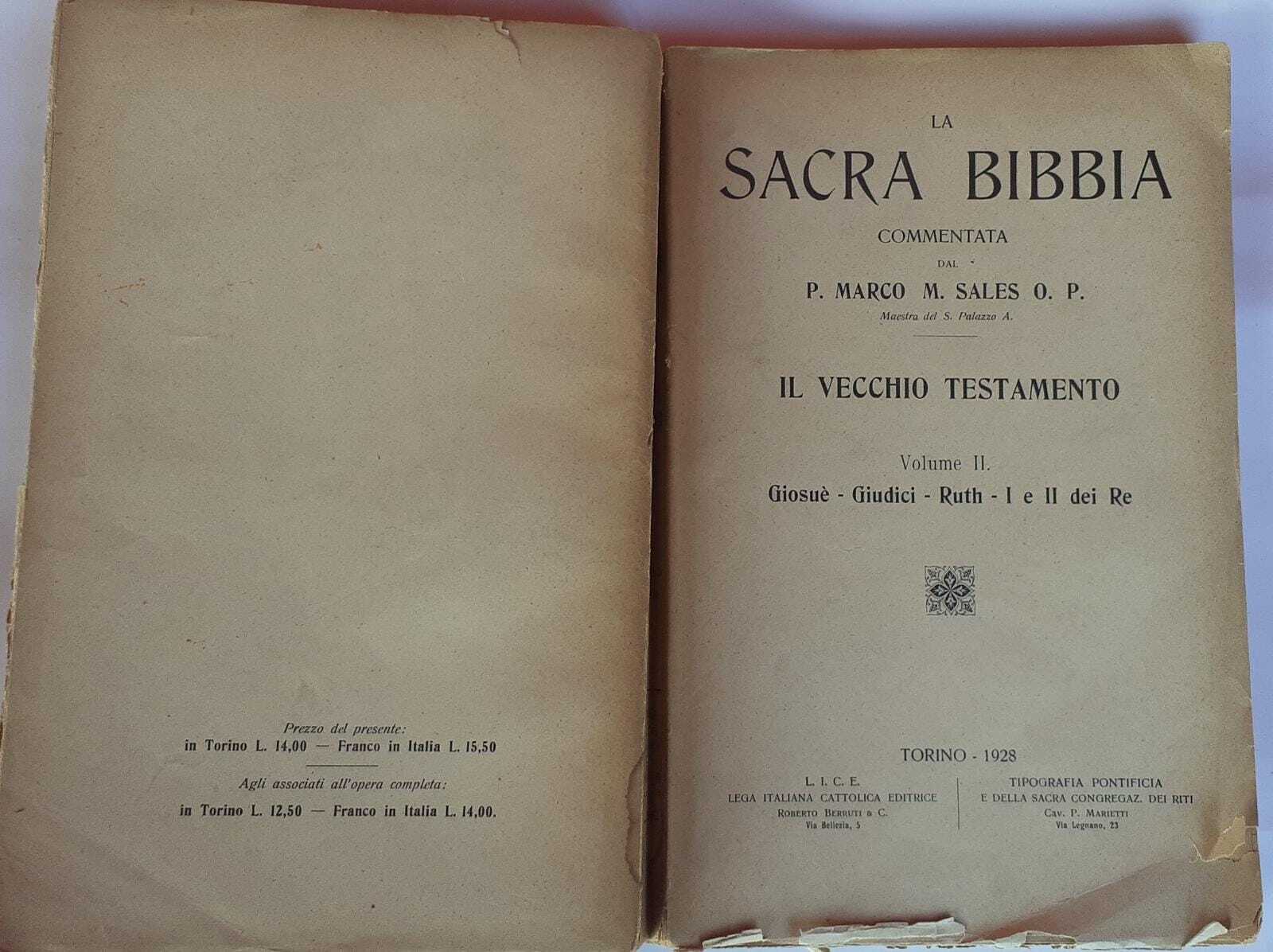 La Sacra Bibbia. Il Vecchio Testamento. Volume II - copertina