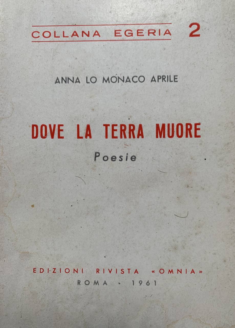 Dove la terra muore - copertina