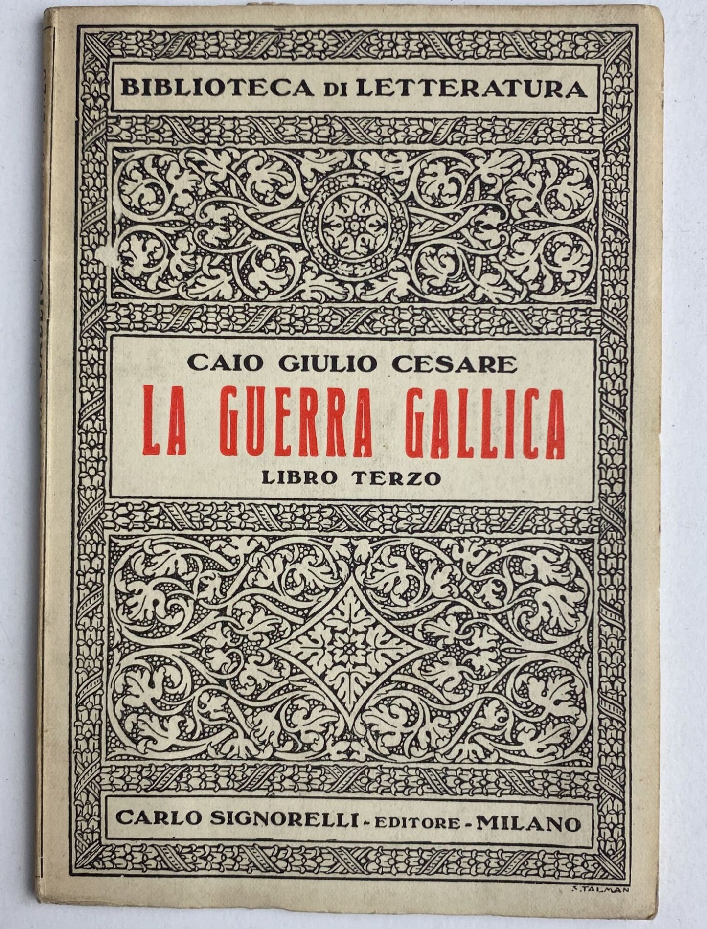 La guerra gallica. Libro terzo - copertina