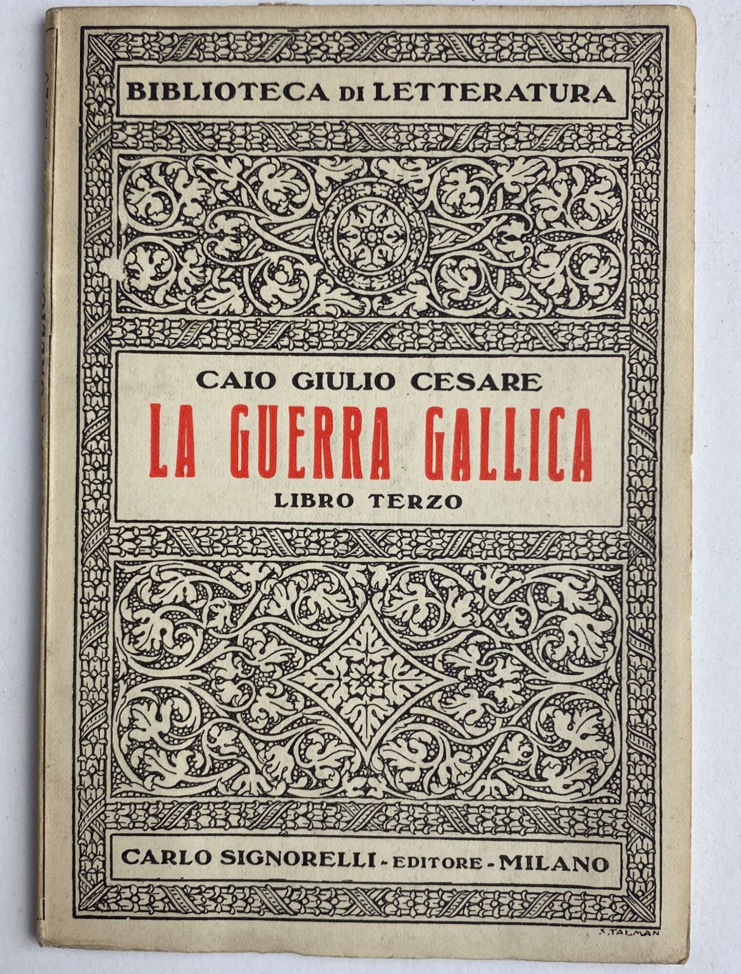 La guerra gallica. Libro terzo - copertina