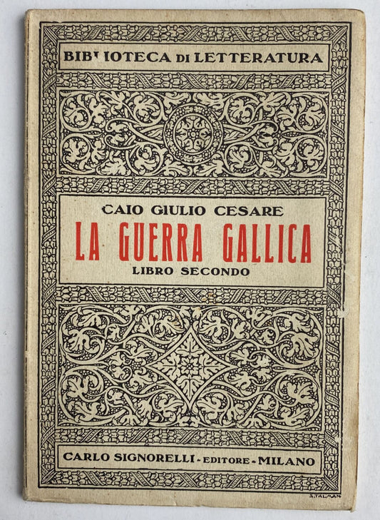 La guerra gallica. Libro secondo - copertina