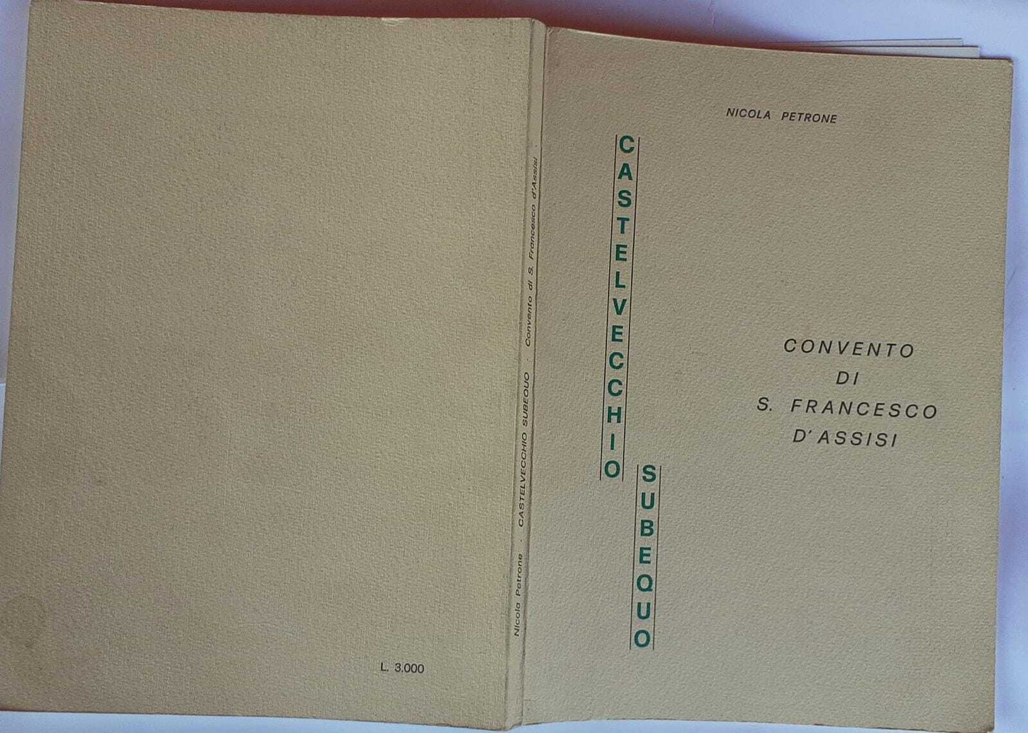 Castelvecchio Subequo. Convento di S. Francesco d'Assisi - copertina