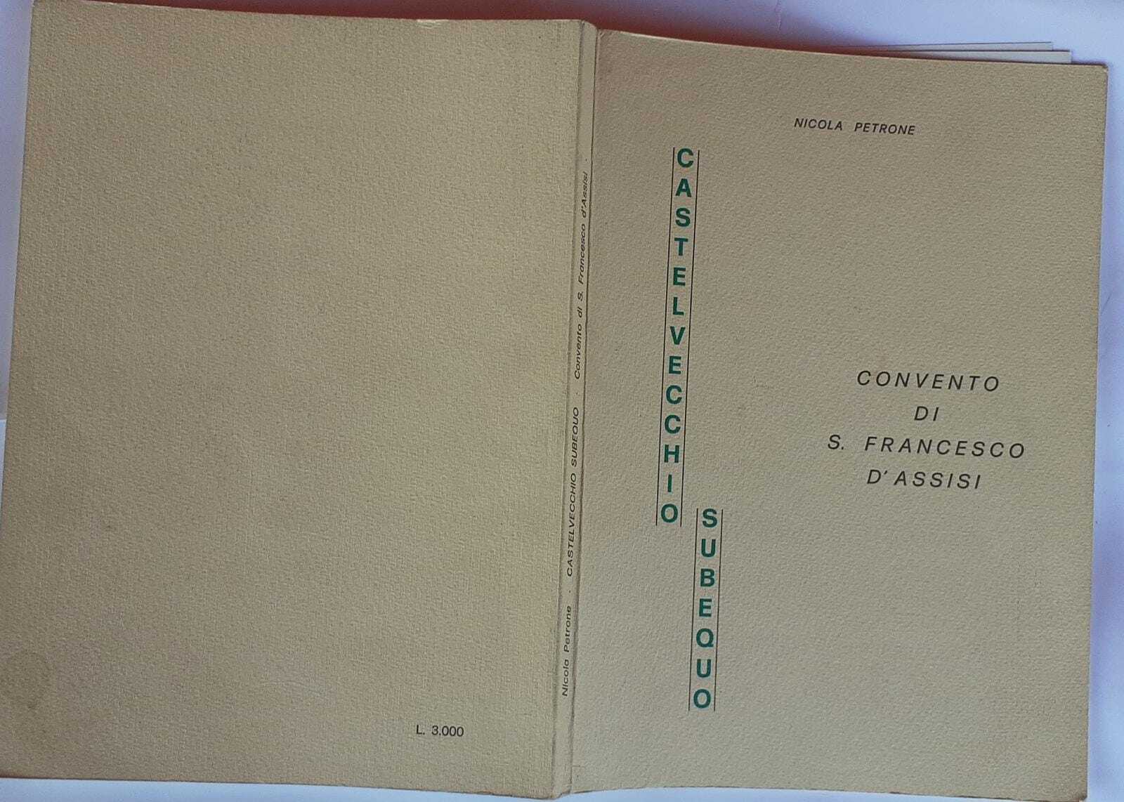 Castelvecchio Subequo. Convento di S. Francesco d'Assisi - copertina