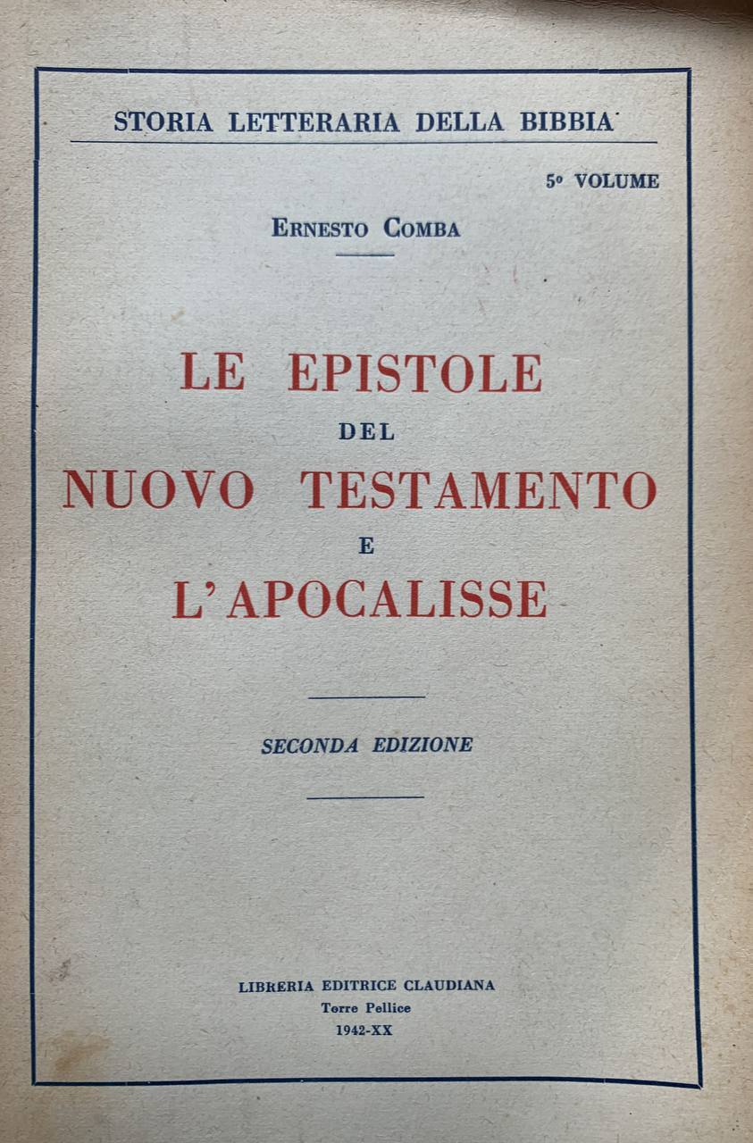 Le epistole del Nuovo Testamento e l'apocalisse - copertina