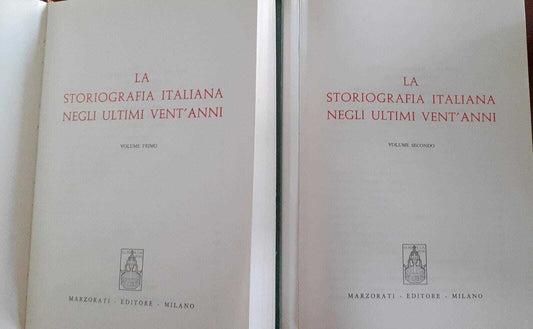 La storiografia italiana negli ultimi vent'anni. Volume I II - copertina