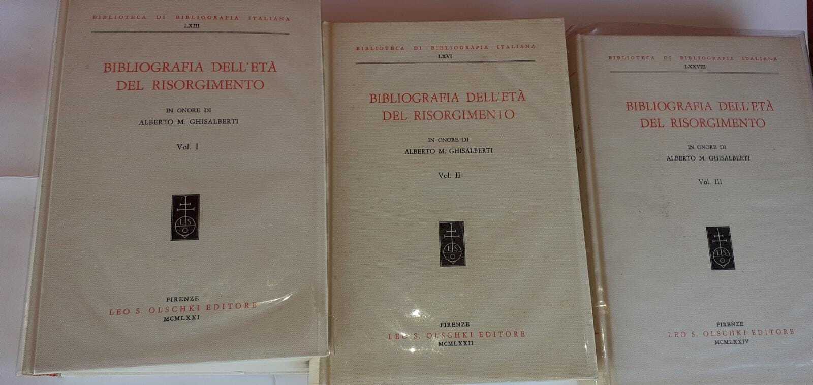 Bibliografia dell'età del Risorgimento. Volume I II III - copertina