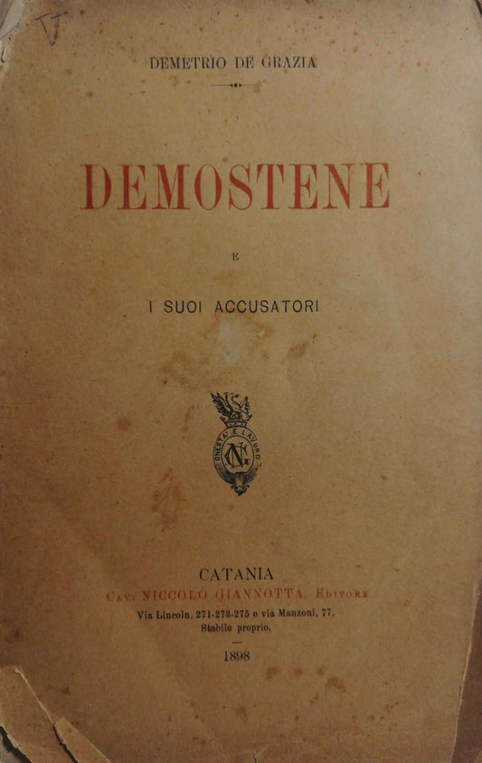 Demostene e i suoi accusatori - copertina
