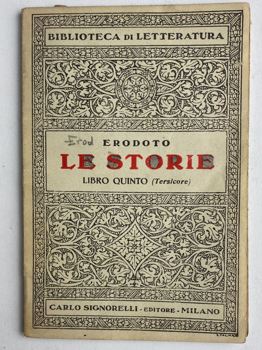 Le storie. Libro quinto - copertina