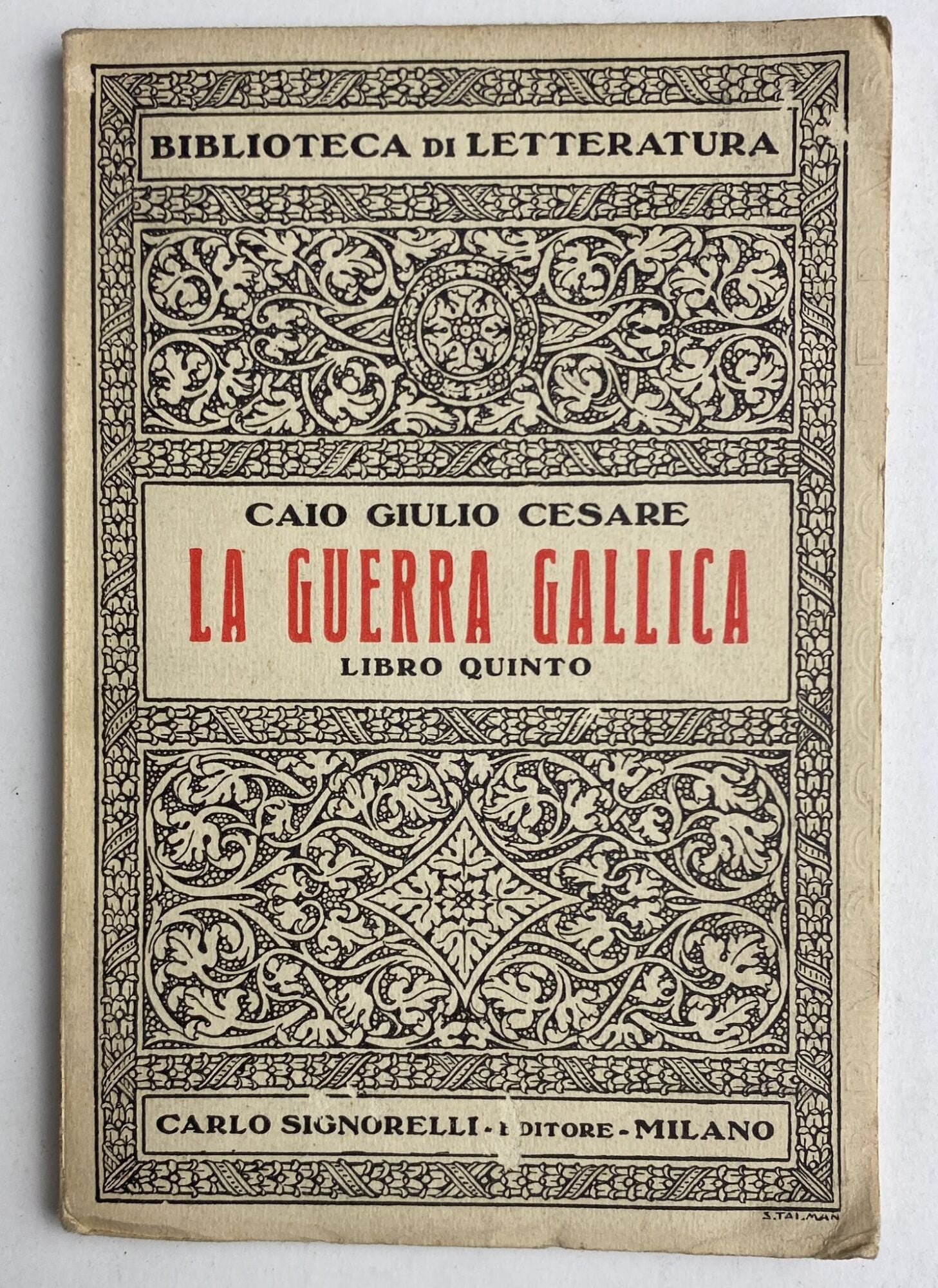 La guerra gallica. Libro quinto - copertina