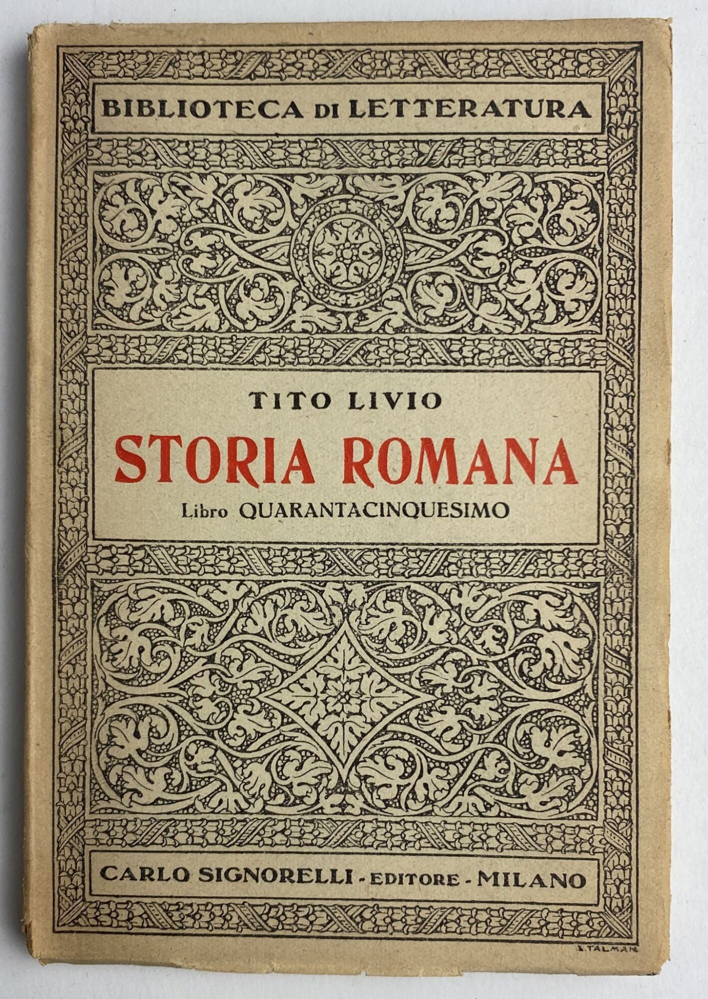 Storia romana. Libro quarantacinquesimo - copertina