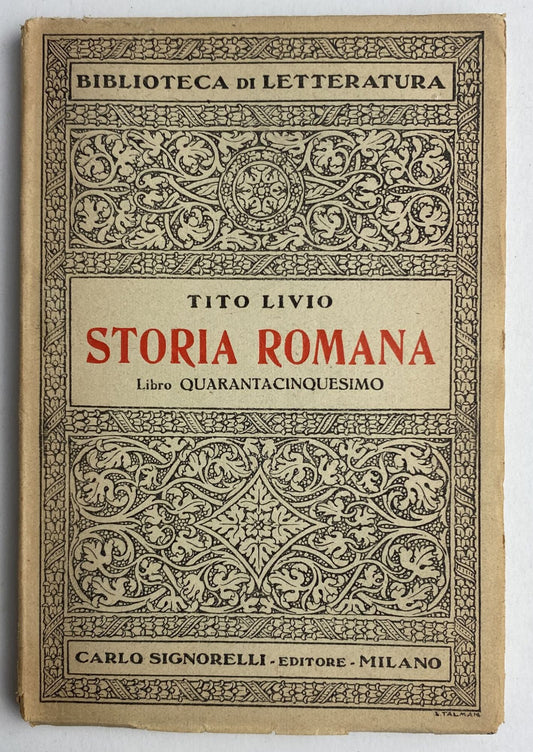 Storia romana. Libro quarantacinquesimo - copertina