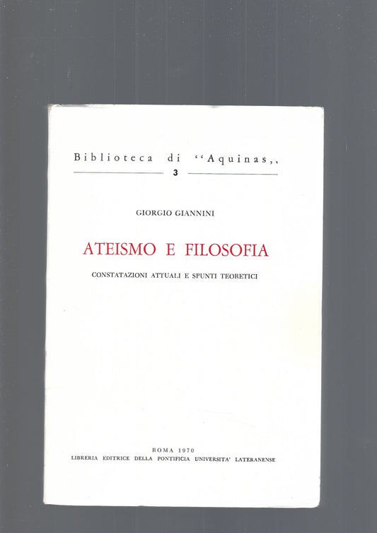ATEISMO E FILOSOFIA - copertina