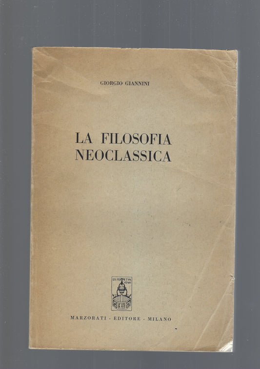 LA FILOSOFIA NEOCLASSICA - copertina