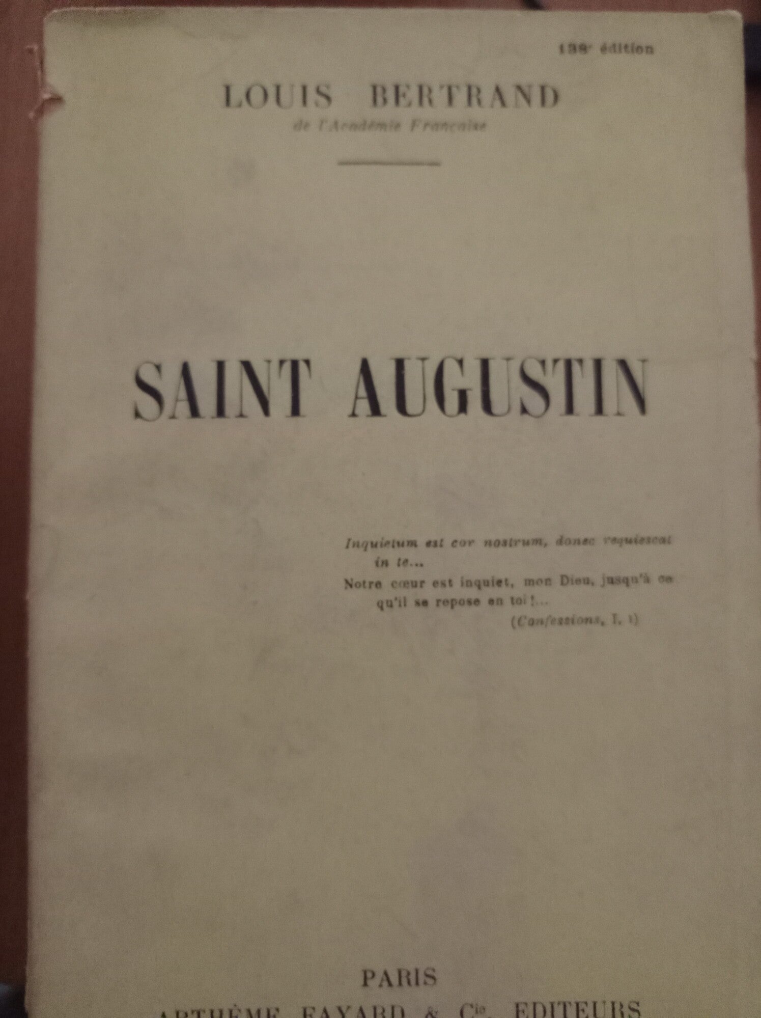 Saint Augustin - copertina